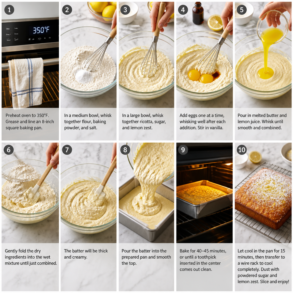 Deliciously Light Lemon Ricotta Tea Cake for Any Occasion