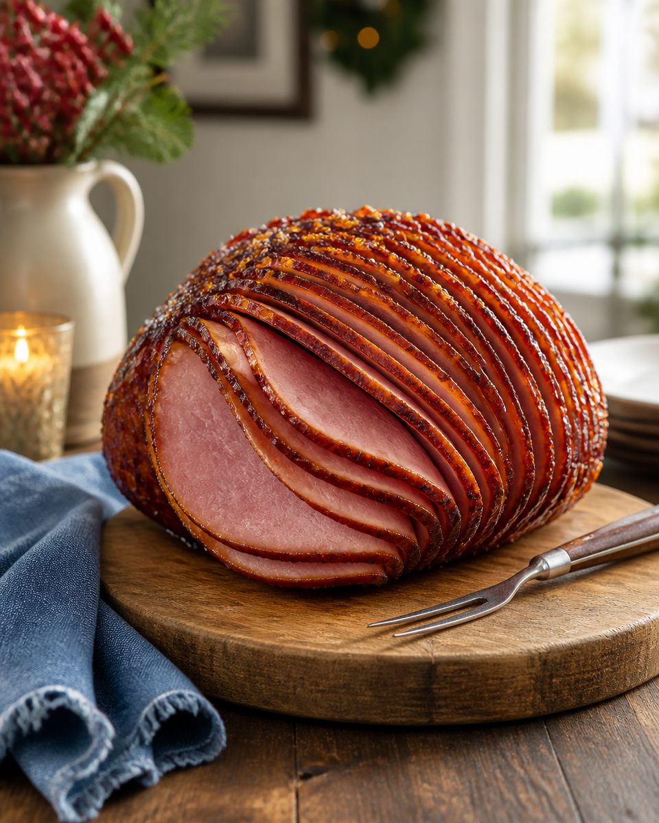 Christmas Ham with Honey Brown Sugar Glaze