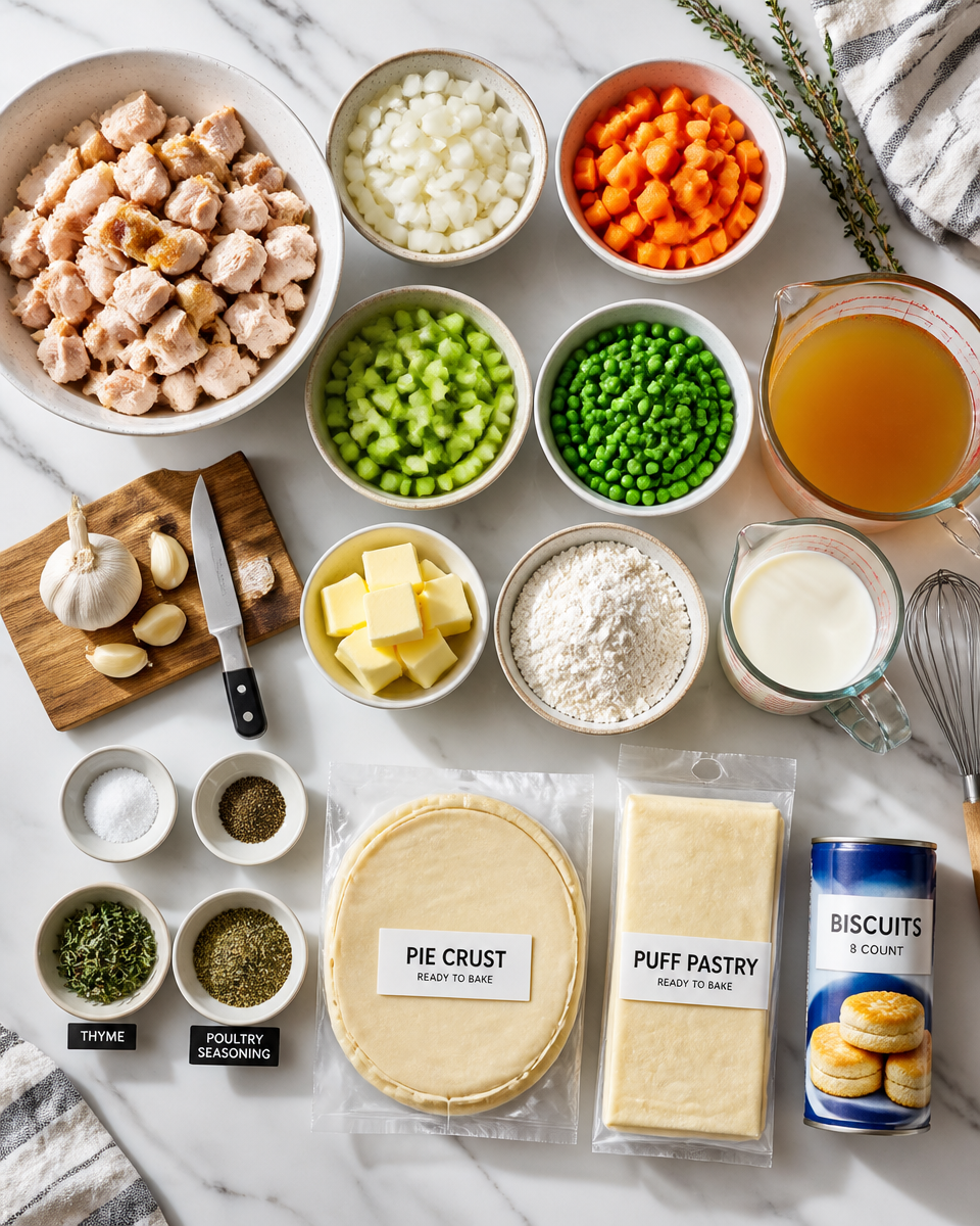 Leftover Turkey Pot Pie (Easy)