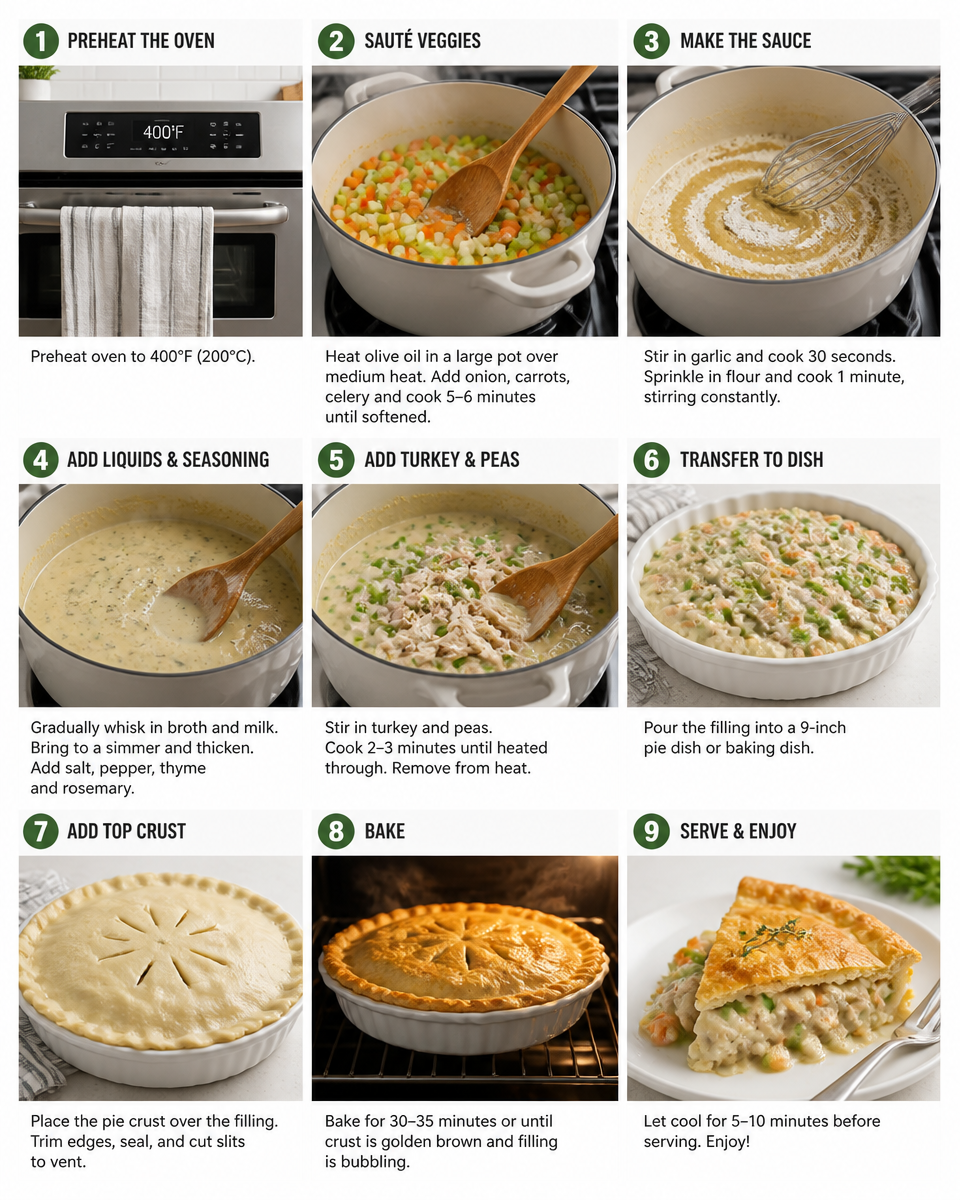 Leftover Turkey Pot Pie (Easy)