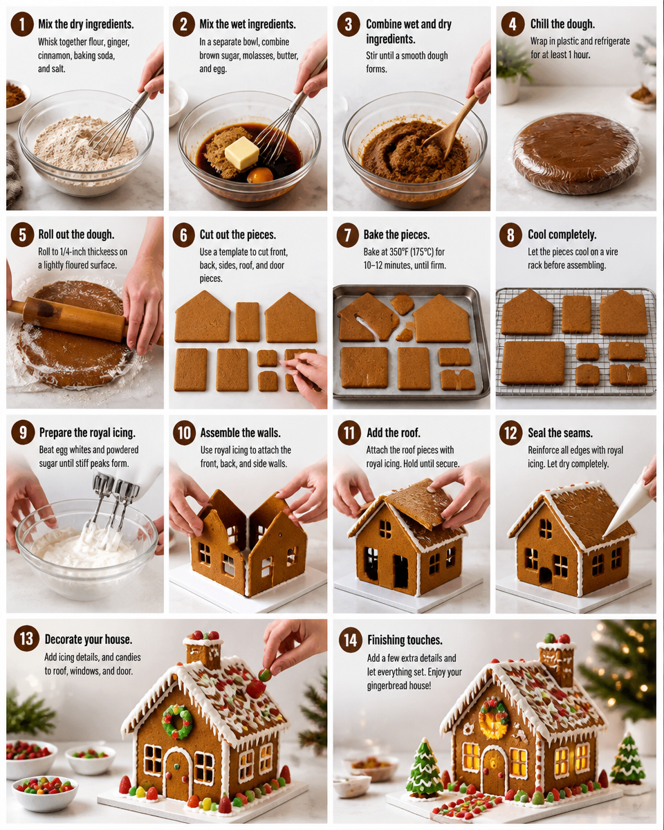 Christmas Gingerbread House from Scratch