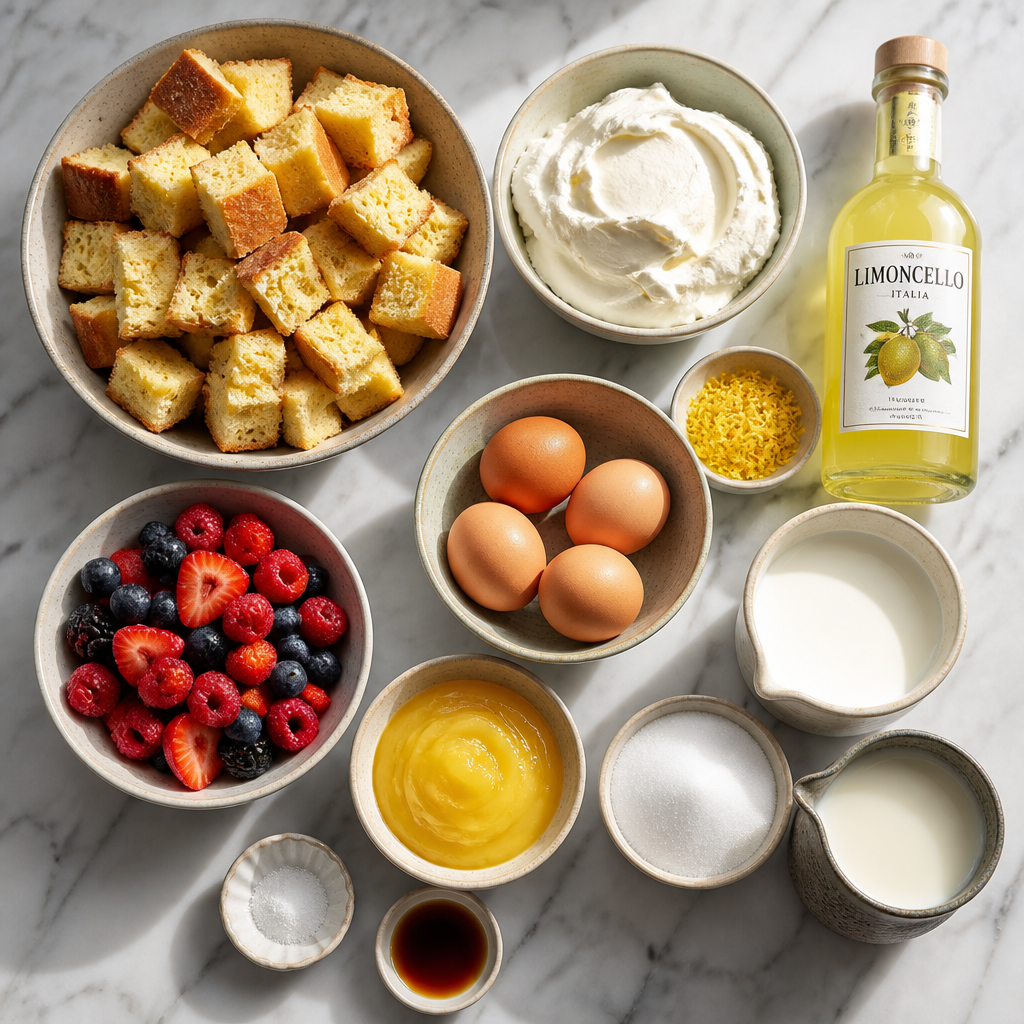 Heavenly Limoncello Mascarpone Bread Pudding to Savor