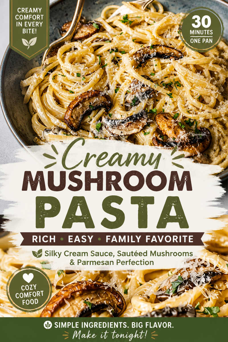Easy Truffle Pasta — Creamy Mushroom Date Night