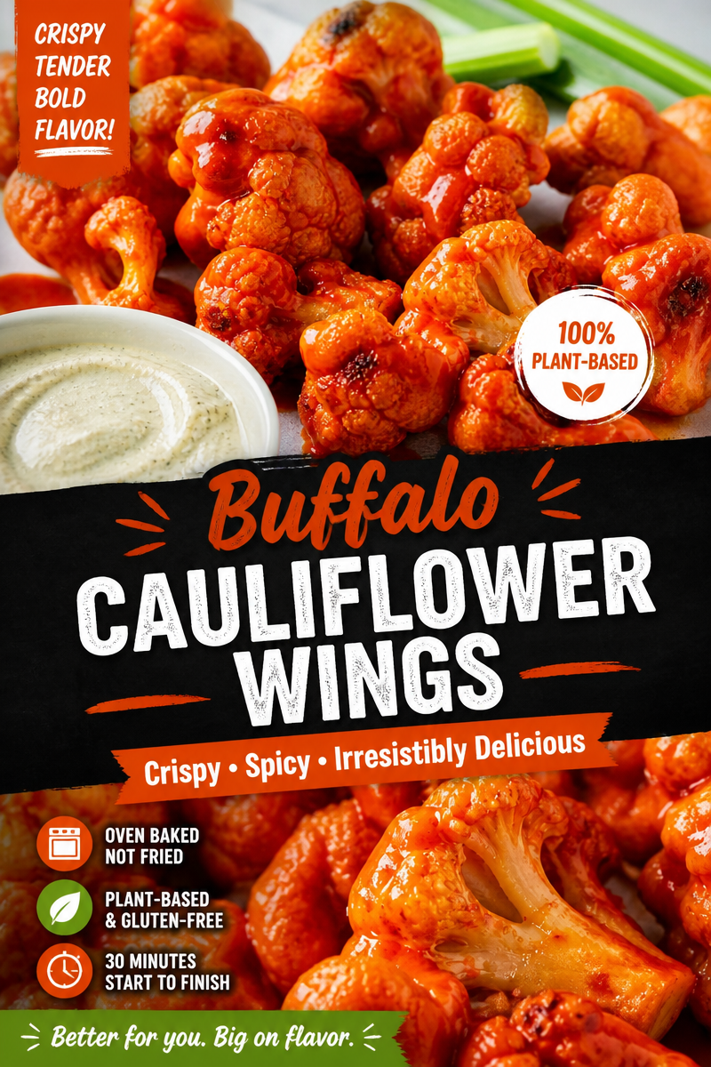 Easy Buffalo Cauliflower Wings — Crispy Oven