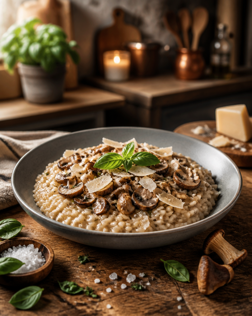 . Easy Wild Mushroom Risotto — Creamy Parmesan