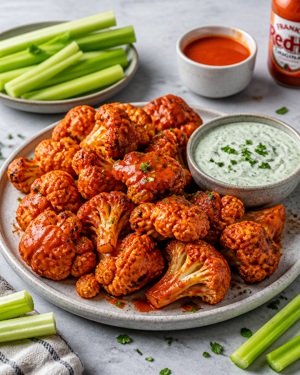 Easy Buffalo Cauliflower Wings — Crispy Oven