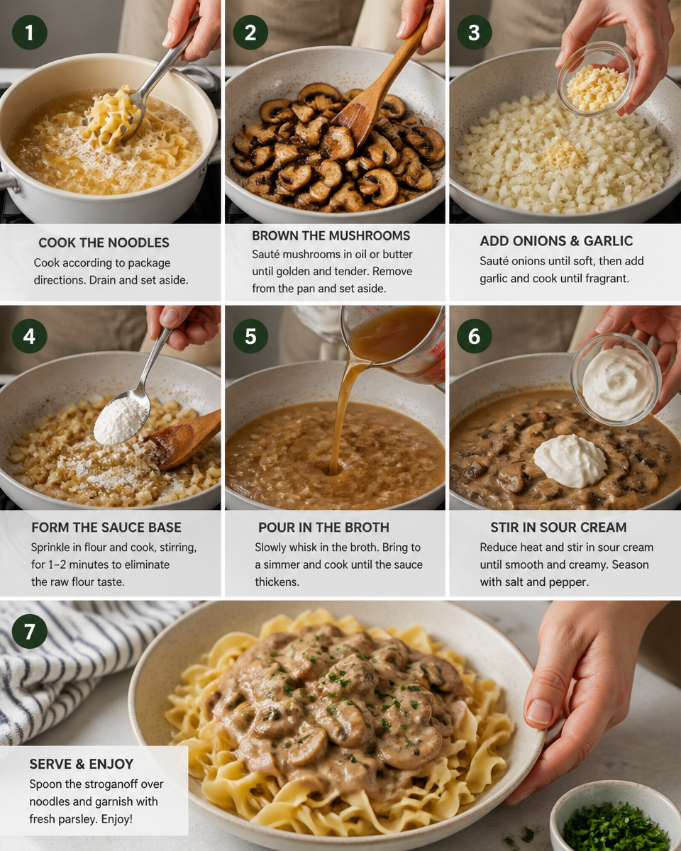 Easy Mushroom Stroganoff — Creamy Comfort Dinner