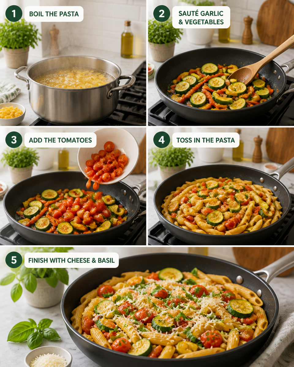 Easy End of Summer Pasta — Garden Vegetable