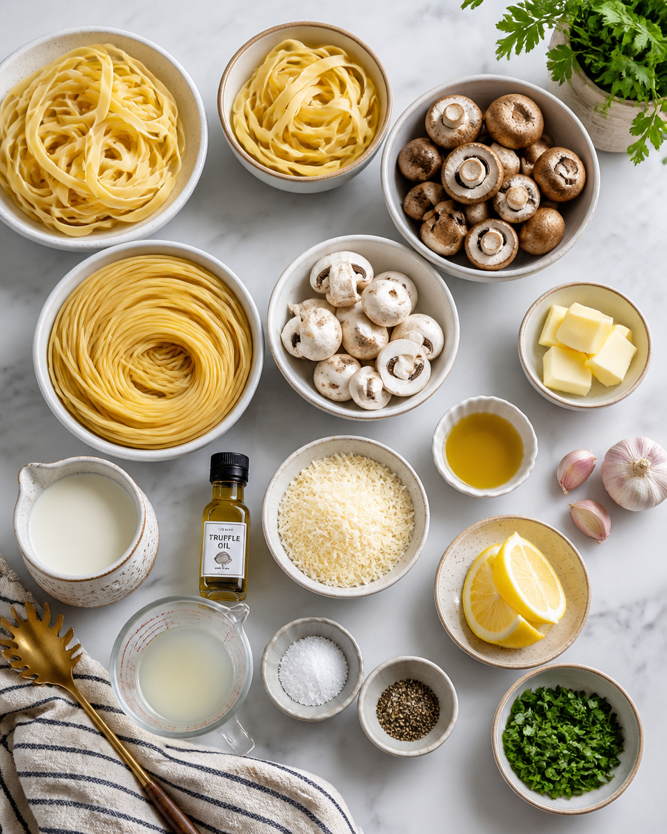 Easy Truffle Pasta — Creamy Mushroom Date Night