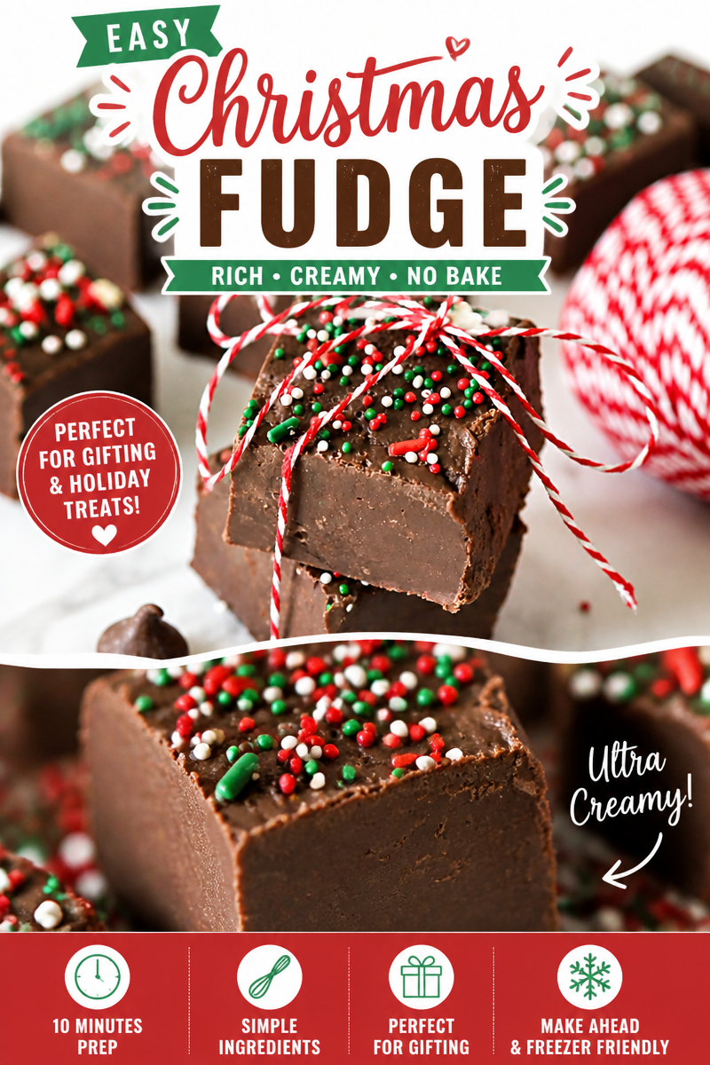 Christmas Fudge (Easy Gift Recipe)