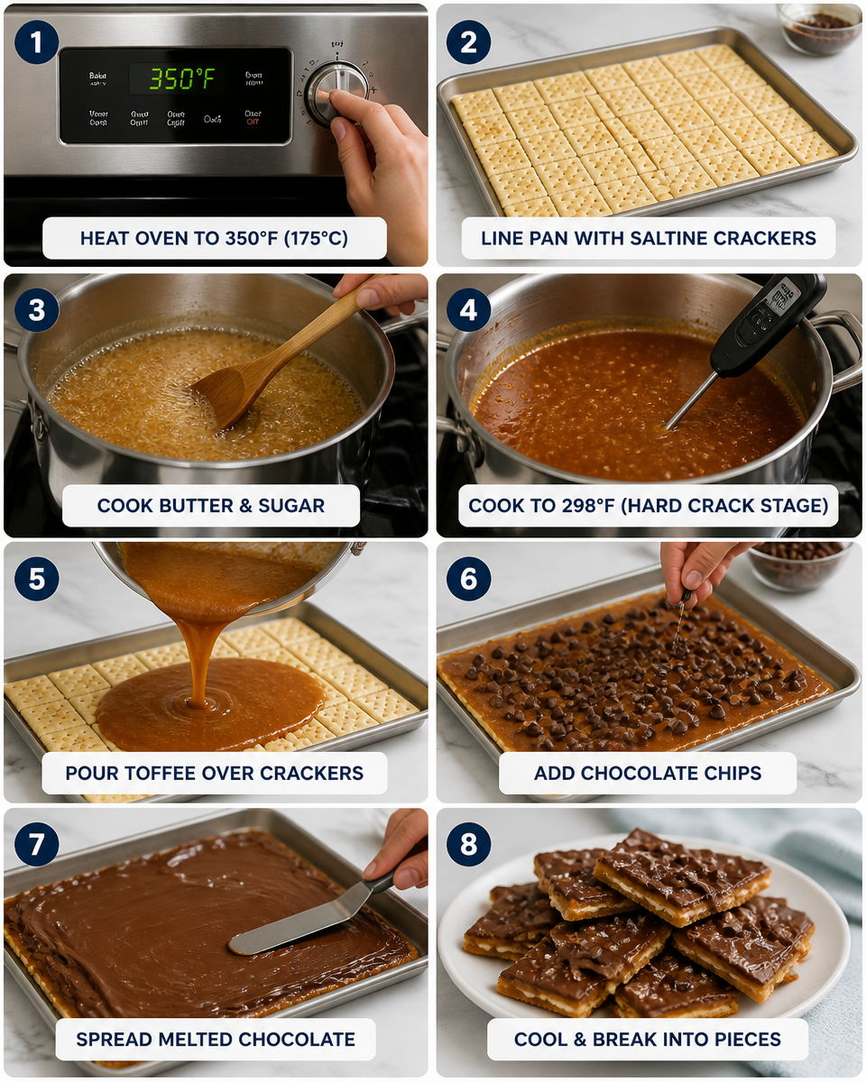 Christmas Crack Toffee Recipe (Saltine)