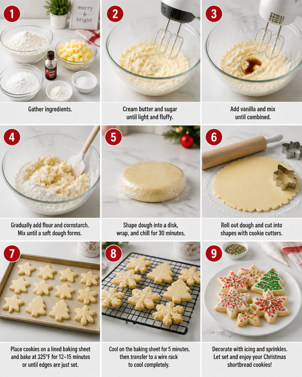 Christmas Shortbread Cookies with Icing