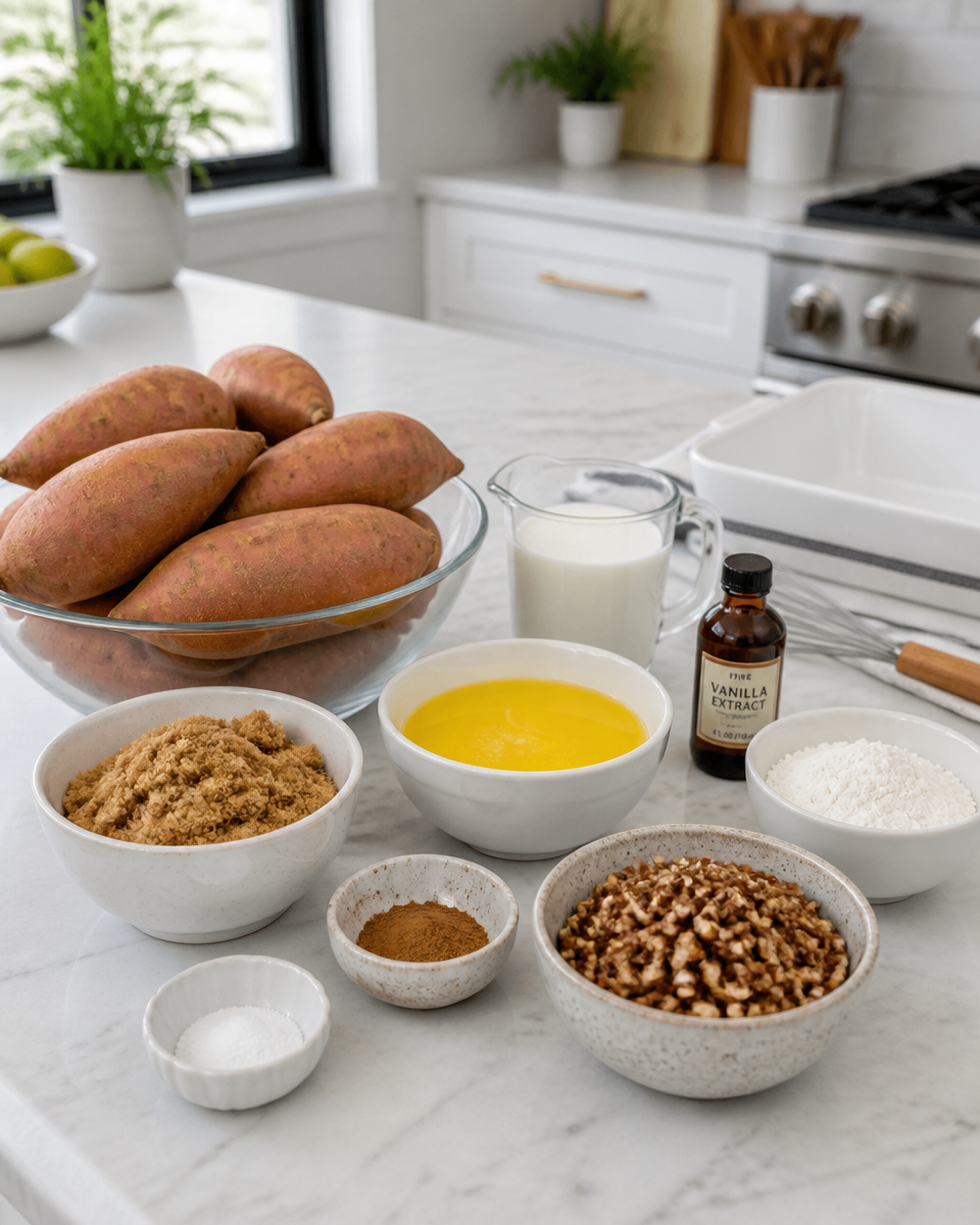 Easy Thanksgiving Sweet Potato Casserole — Pecan