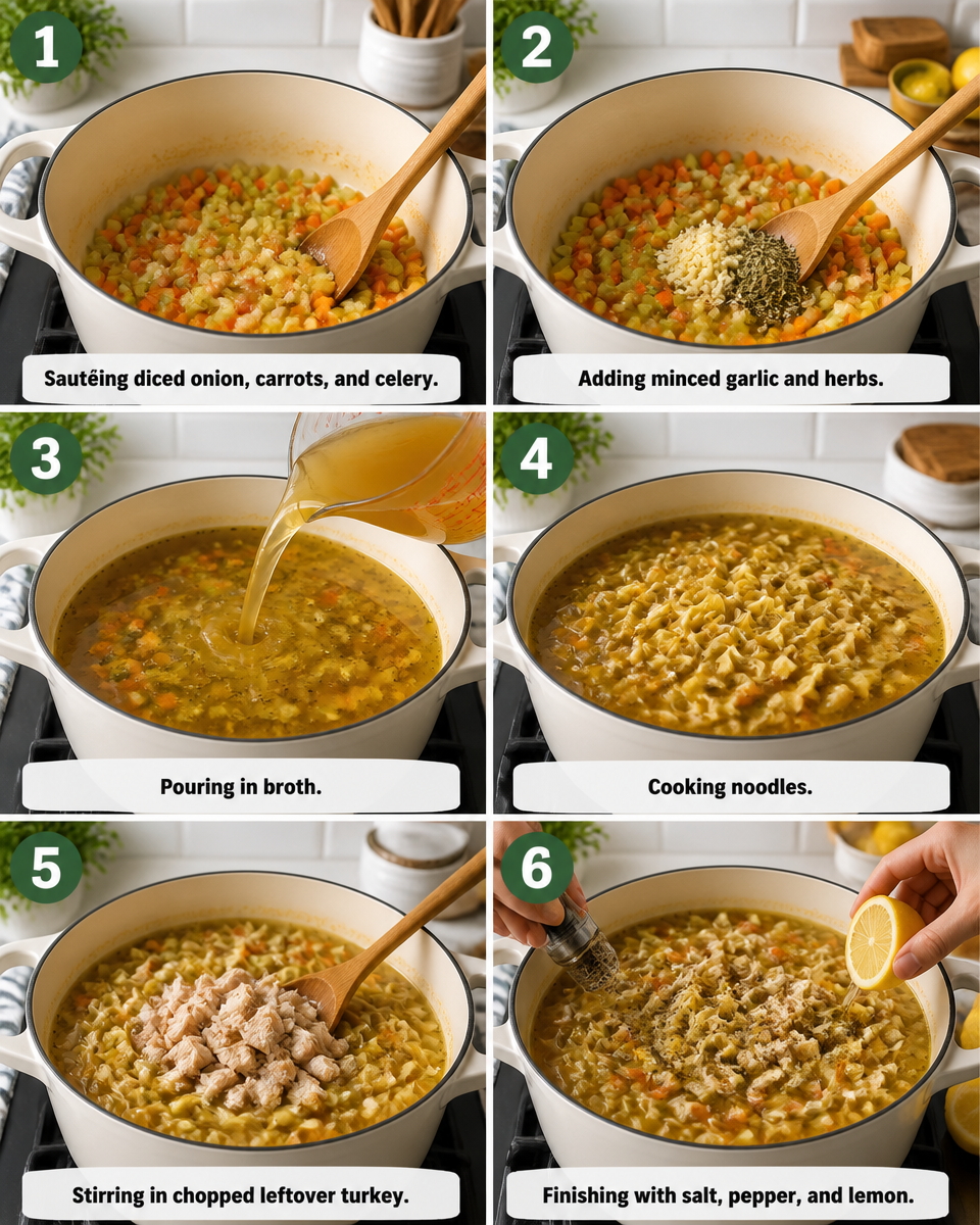 Easy Thanksgiving Leftover Turkey Soup — One Pot
