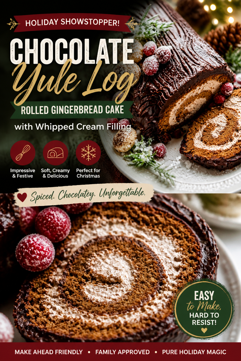 Christmas Yule Log Cake Recipe
