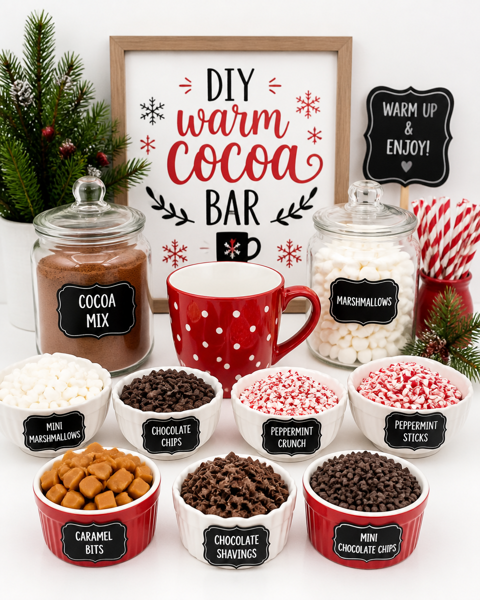 Christmas Hot Cocoa Bar Setup Ideas