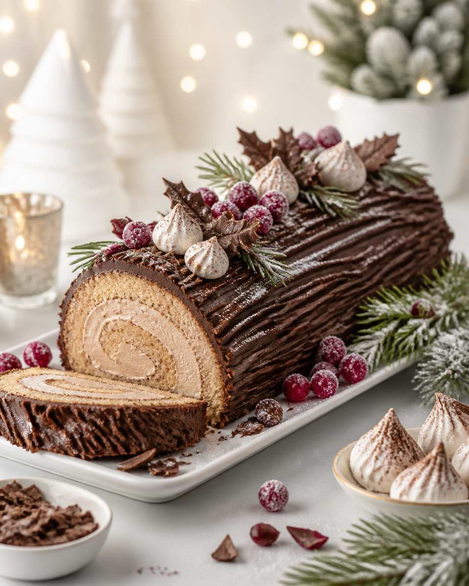 Christmas Yule Log Cake Recipe