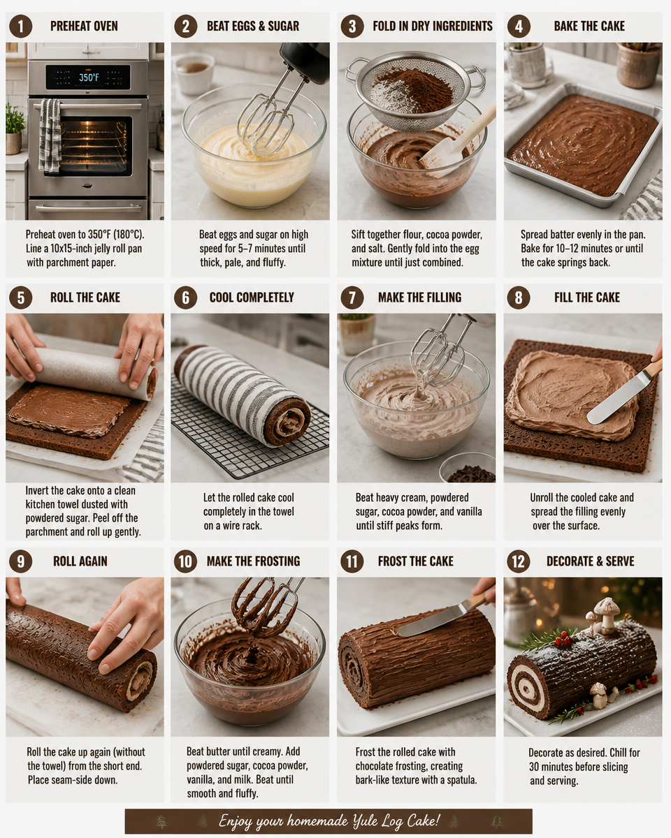 Christmas Yule Log Cake Recipe