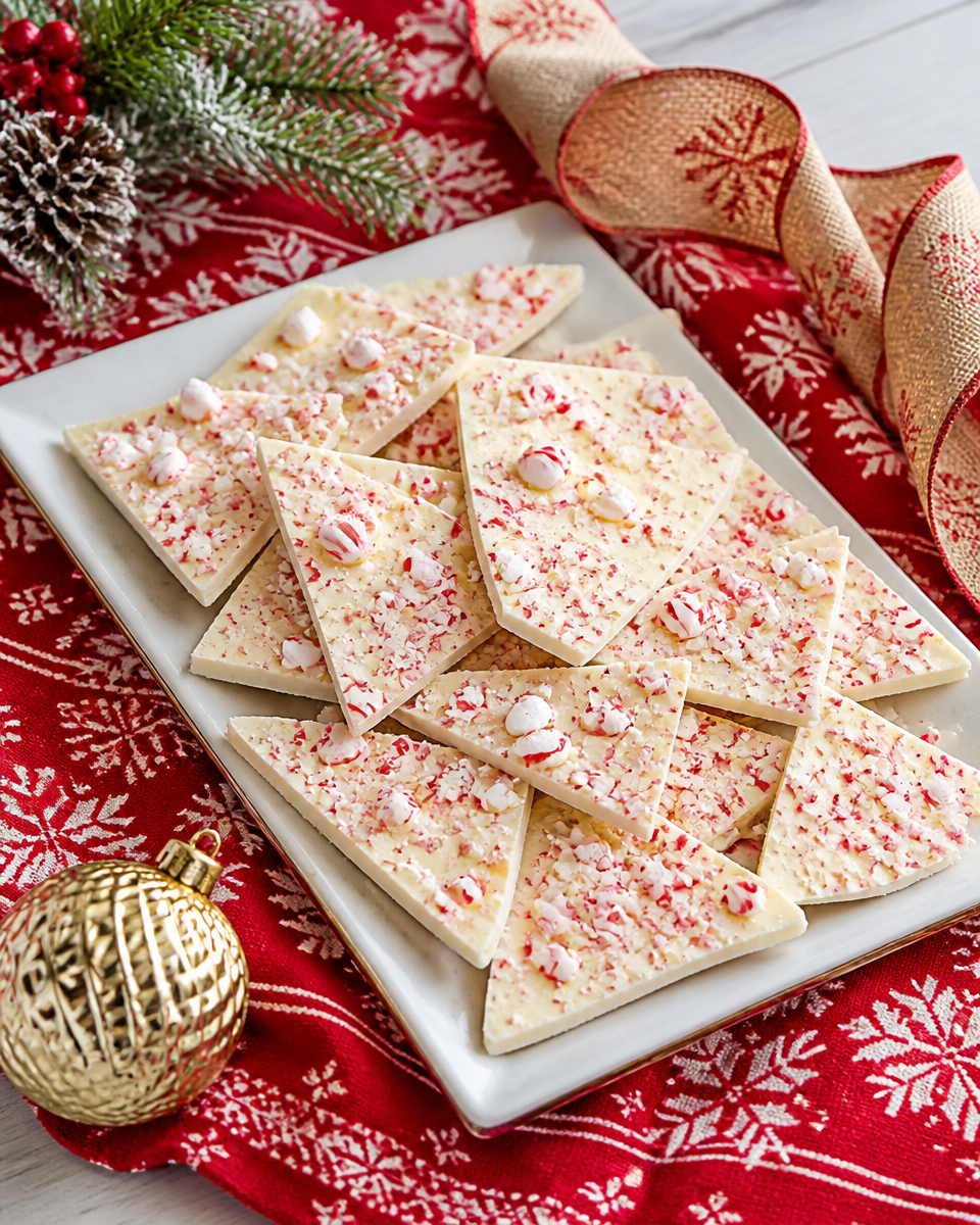 Easy Christmas Peppermint Bark — White Chocolate