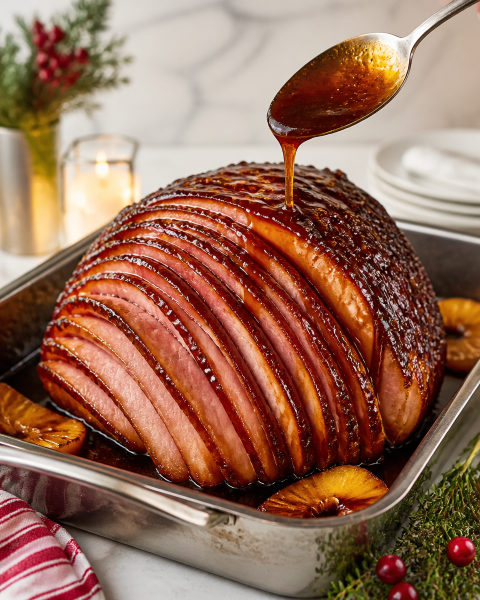 Easy Christmas Ham Glaze — Brown Sugar Honey