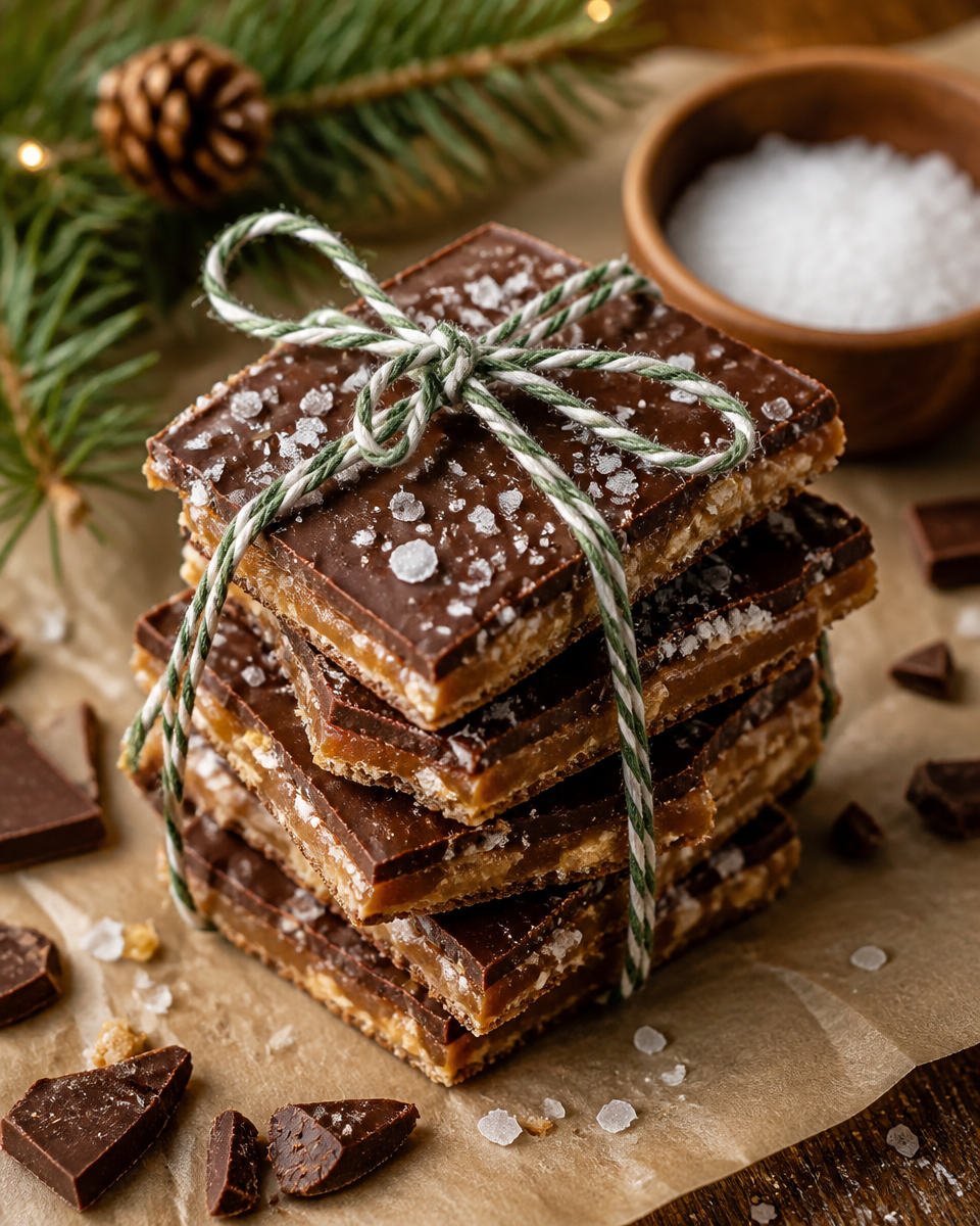 Easy Christmas Crack — Saltine Toffee Chocolate