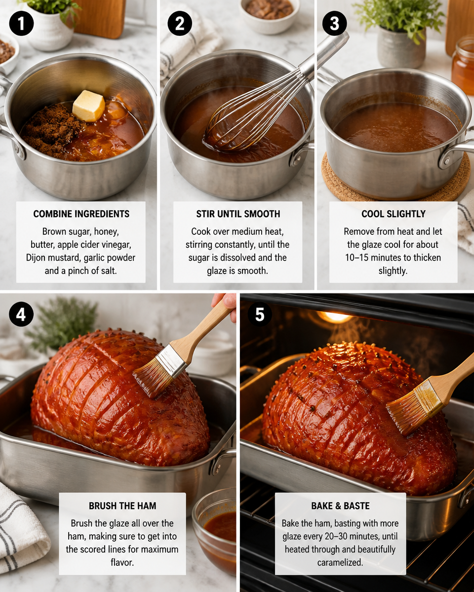 Easy Christmas Ham Glaze — Brown Sugar Honey