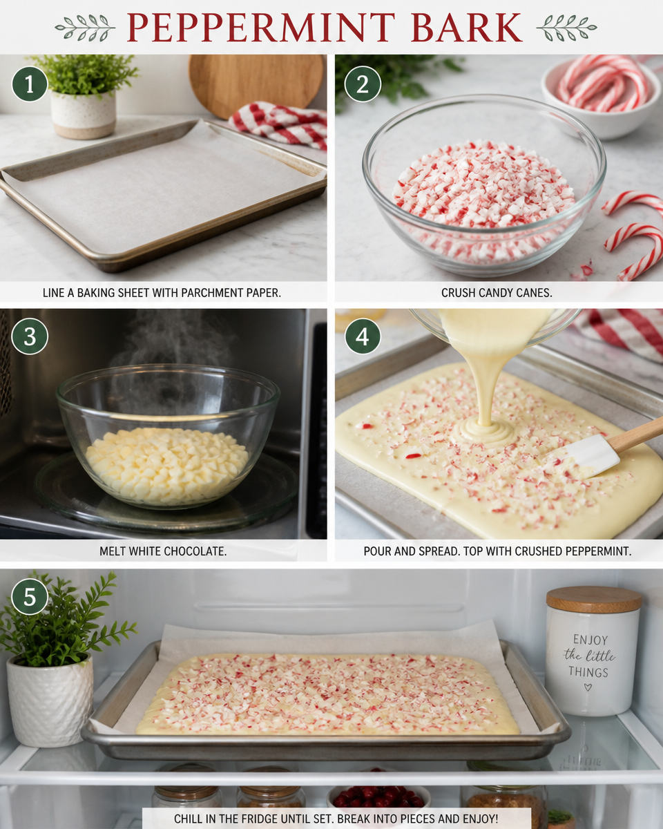 Easy Christmas Peppermint Bark — White Chocolate