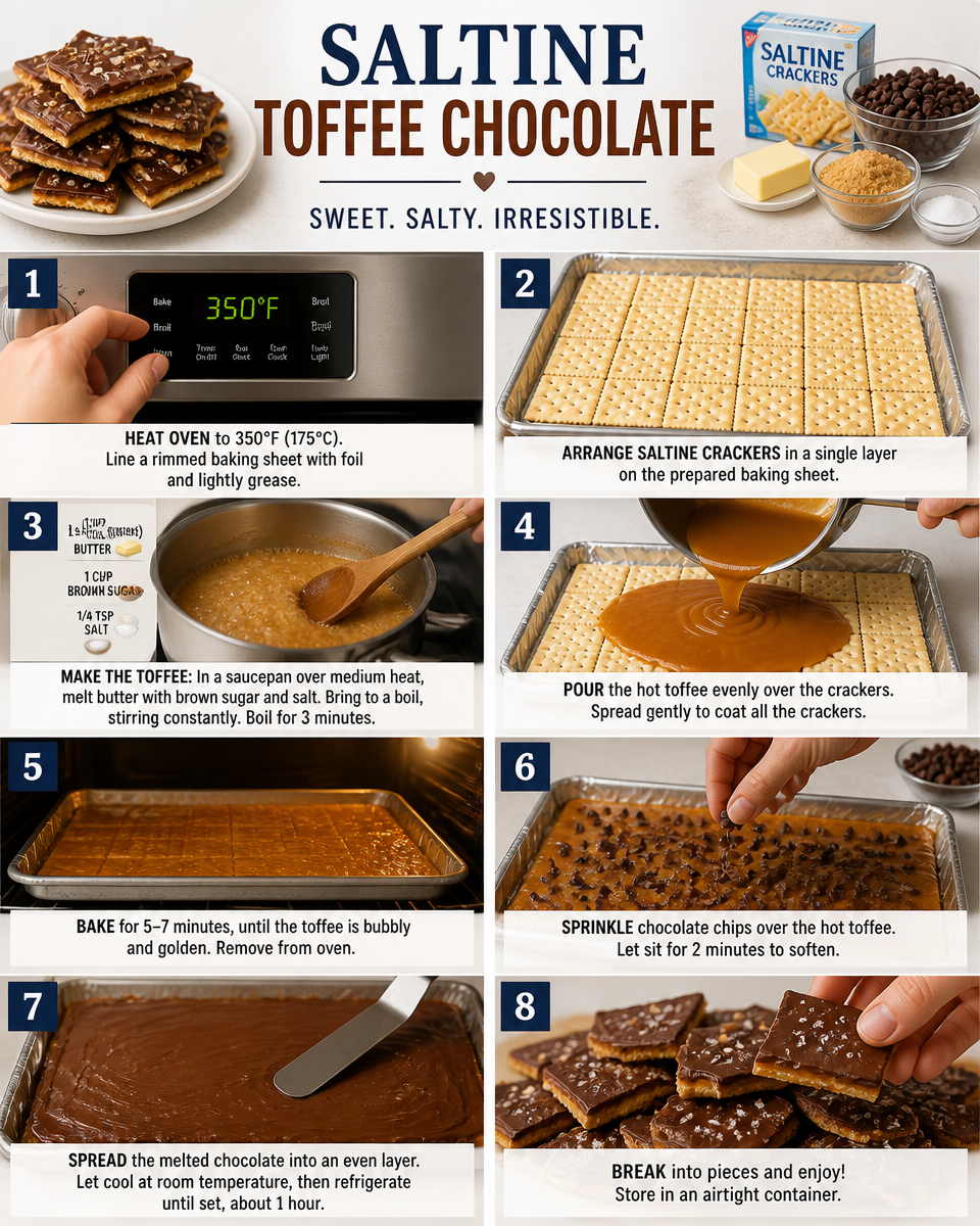 Easy Christmas Crack — Saltine Toffee Chocolate