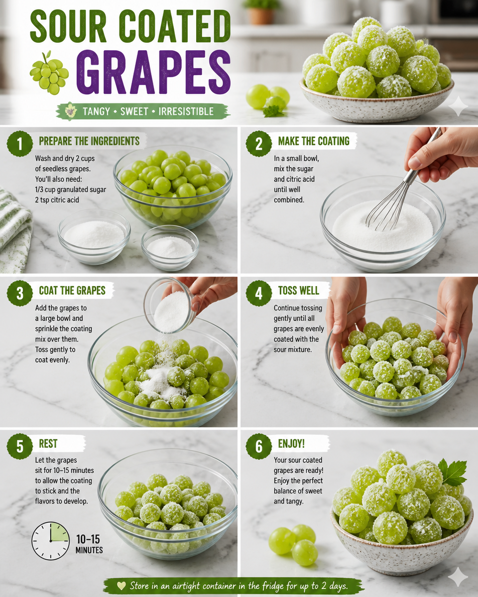 Sour Coated Grapes Recipe