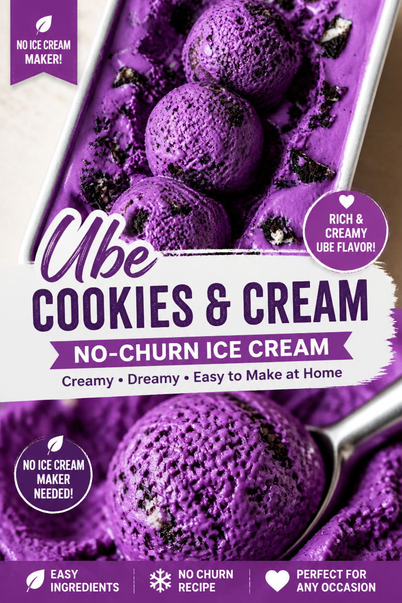 Easy Ube Ice Cream — No Churn Purple