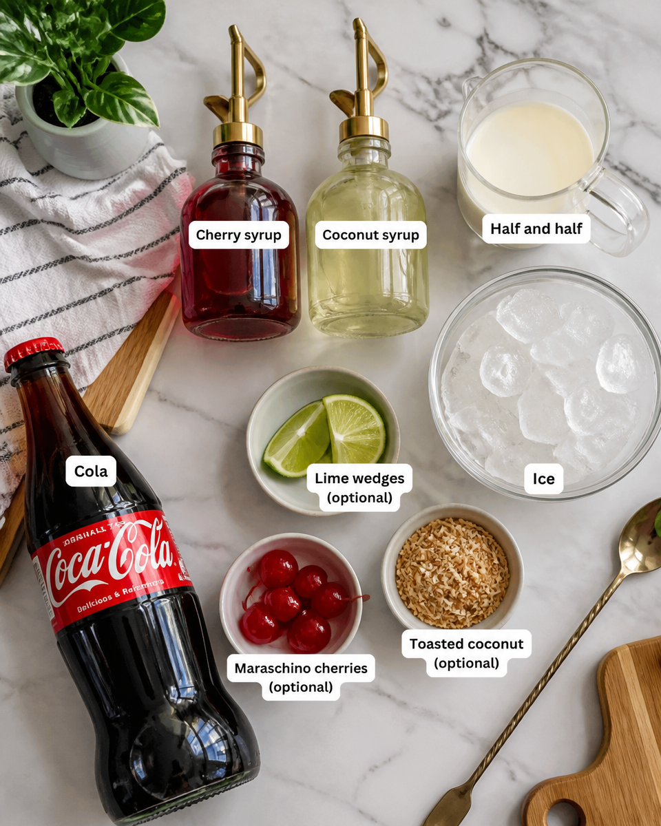 Easy Dirty Coke Recipe — Cherry Coconut Soda