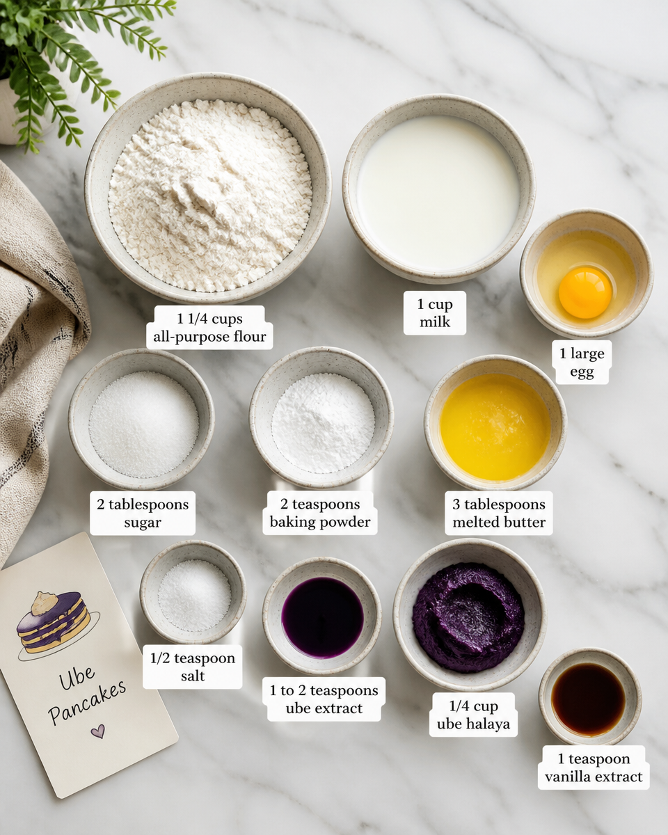 Easy Ube Pancakes — Purple Fluffy Breakfast