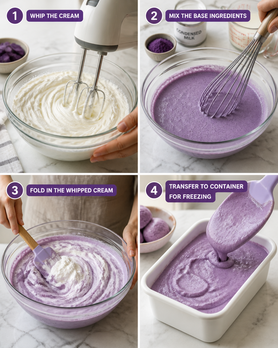 Easy Ube Ice Cream — No Churn Purple