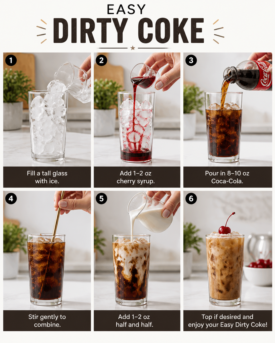Easy Dirty Coke Recipe — Cherry Coconut Soda