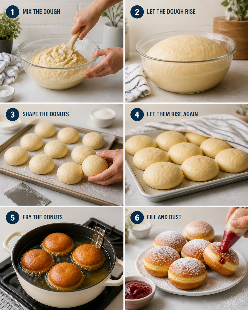 Easy Hanukkah Sufganiyot — Jelly Filled Donuts