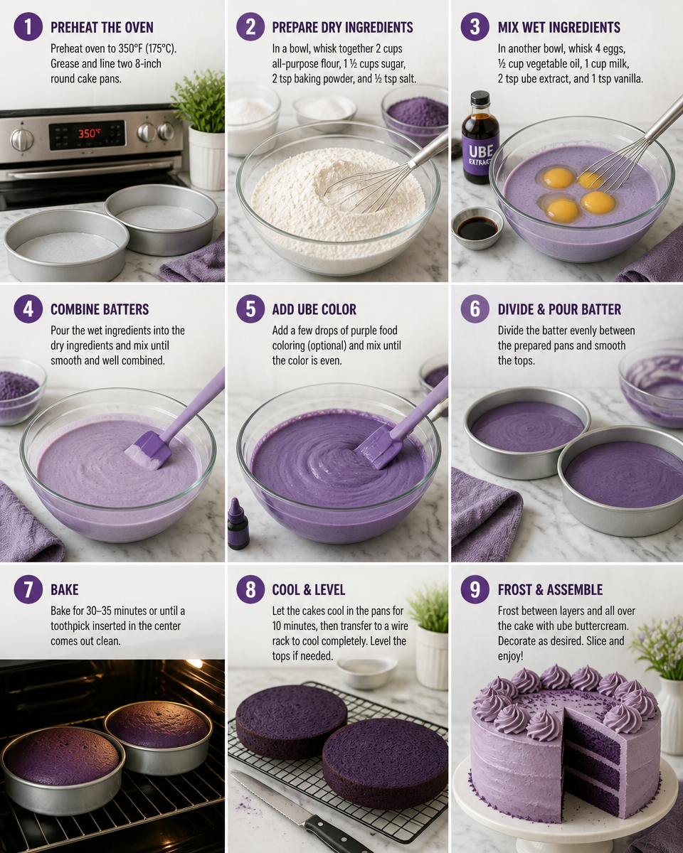 Easy Ube Cake — Purple Filipino Layer Cake