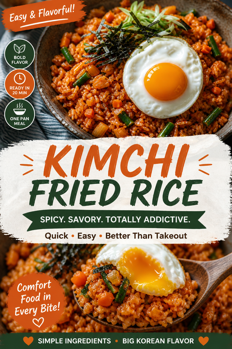 Kimchi Fried Rice (Easy Recipe)