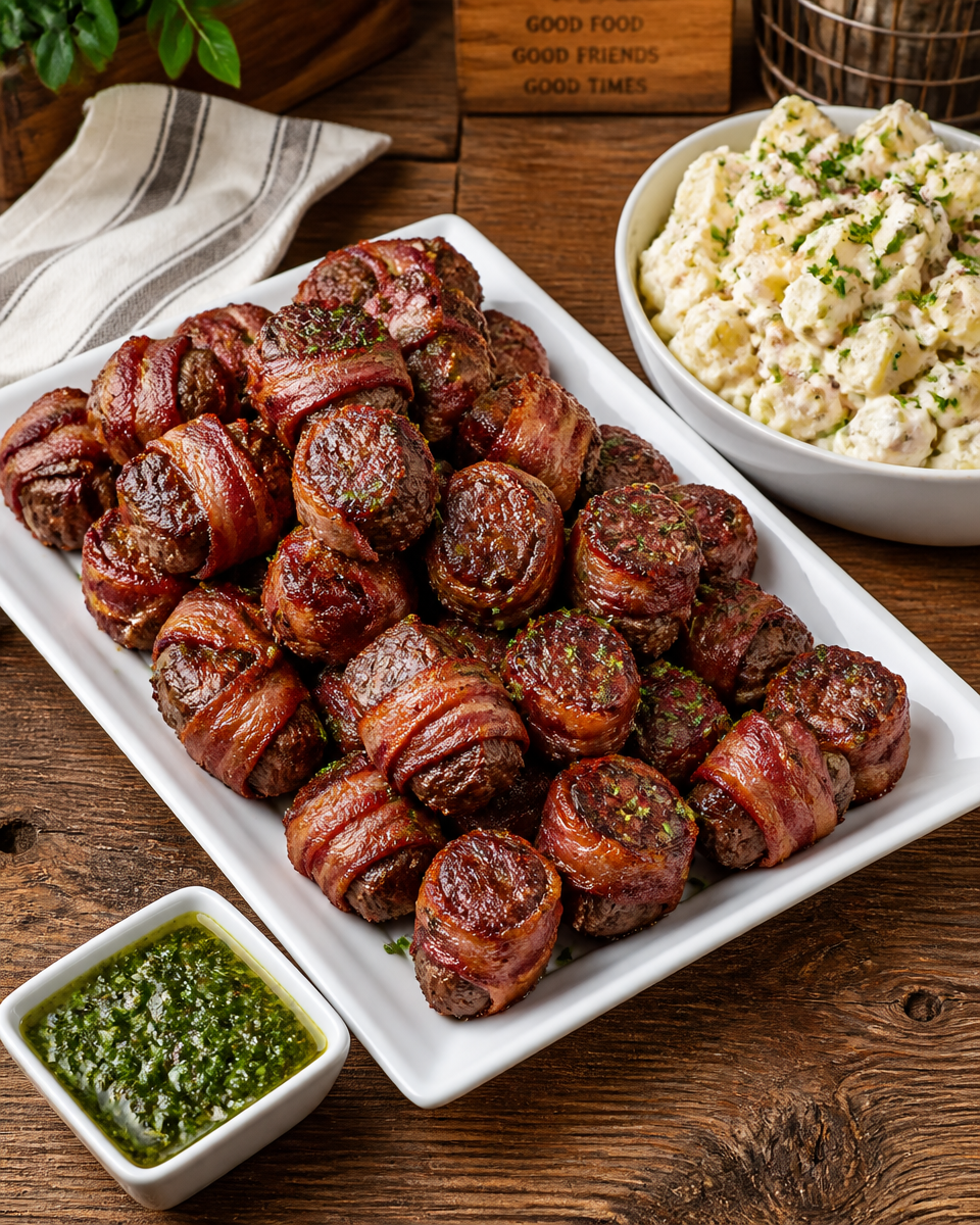 Rolled Steak Bites Stuffed with Cheese