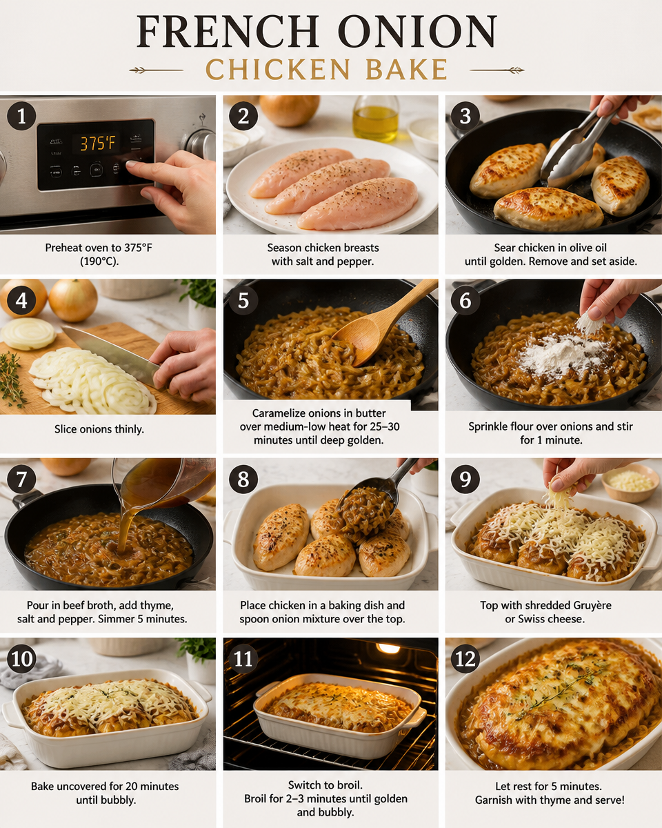 French Onion Chicken Bake