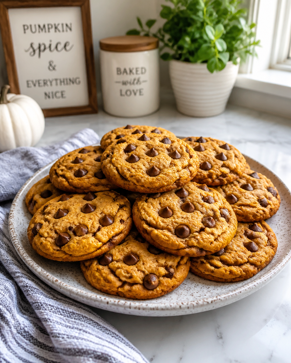 Pumpkin Chocolate Chip Cookies