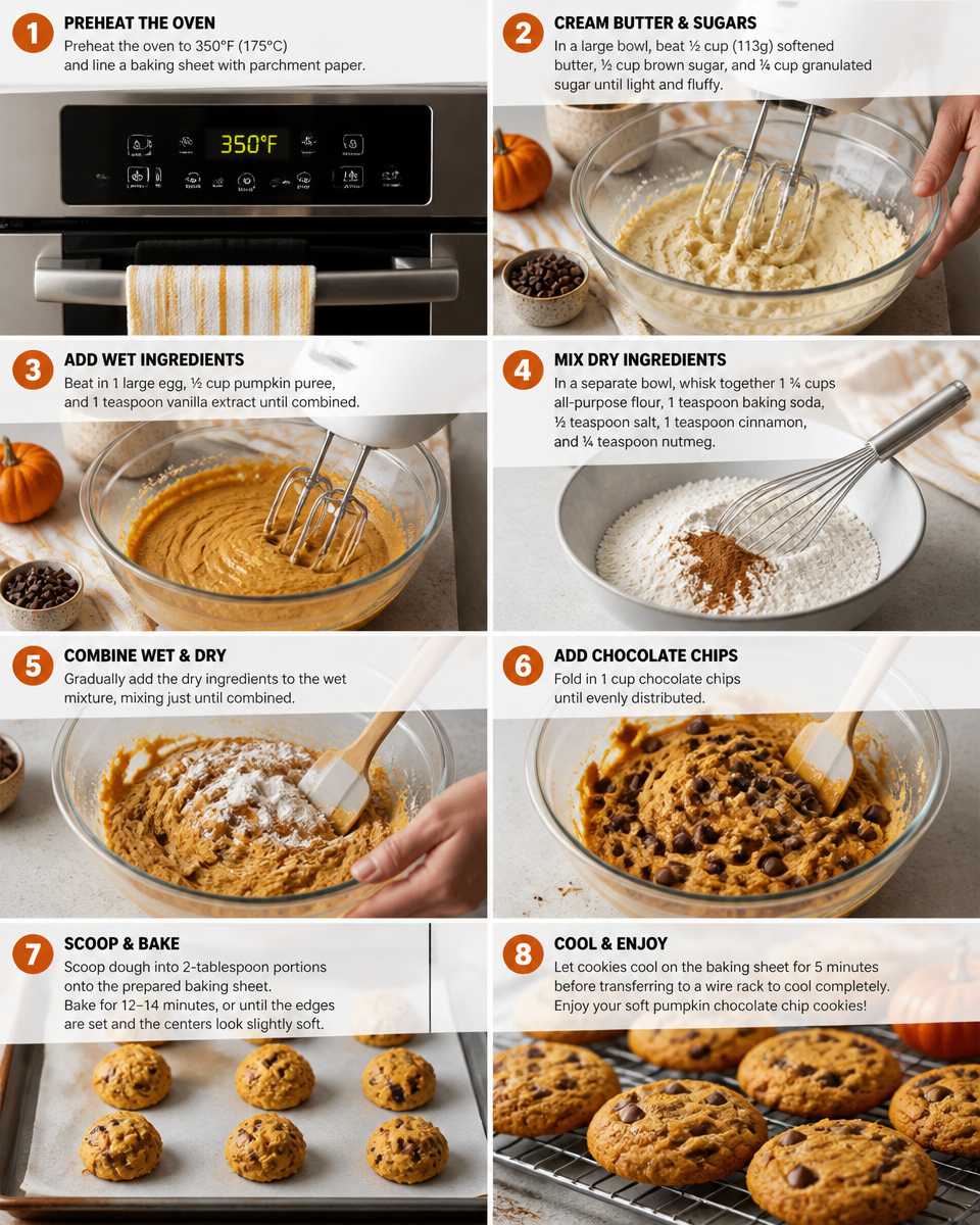 Pumpkin Chocolate Chip Cookies
