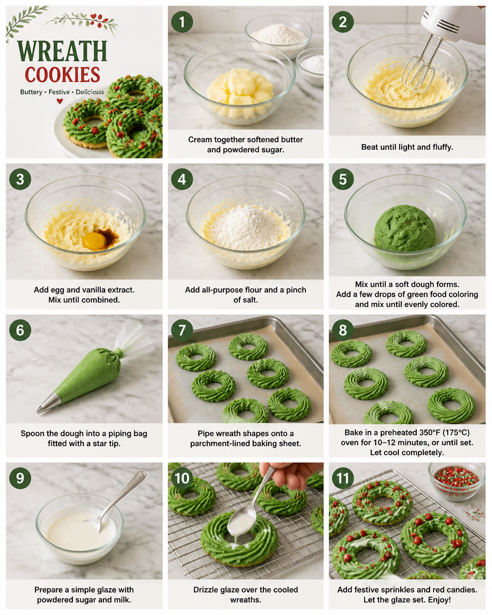 Christmas Wreath Cookies