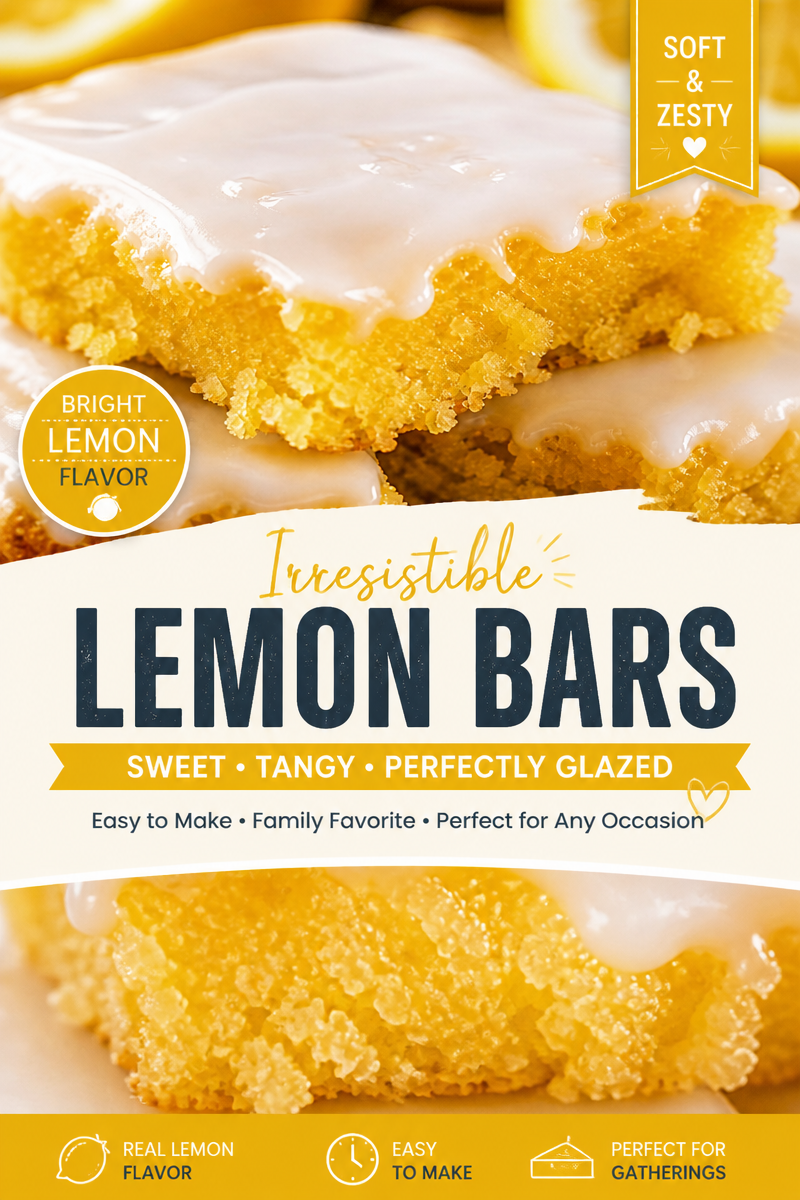 Easy Lemon Brownies — Fudgy Citrus Bars with Lemon Glaze