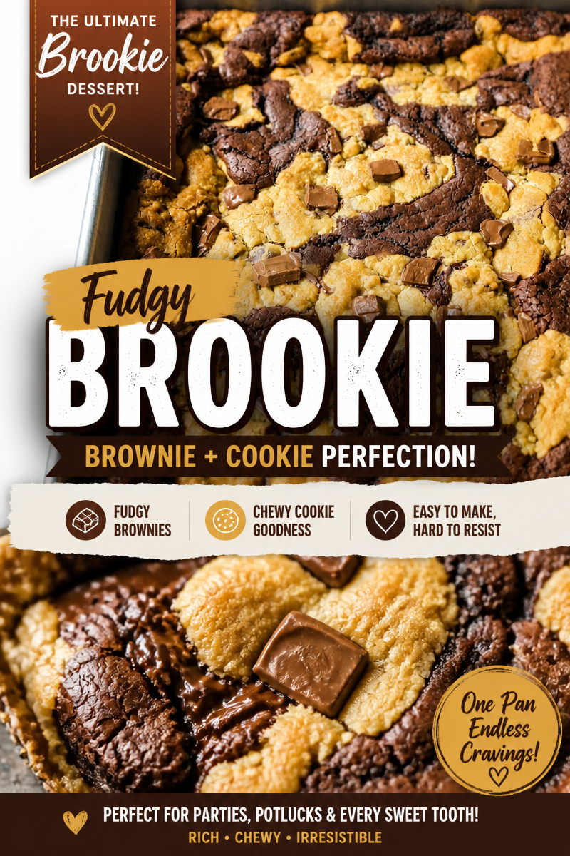 Easy Brookies Recipe — Fudgy Brownie Cookie Bars