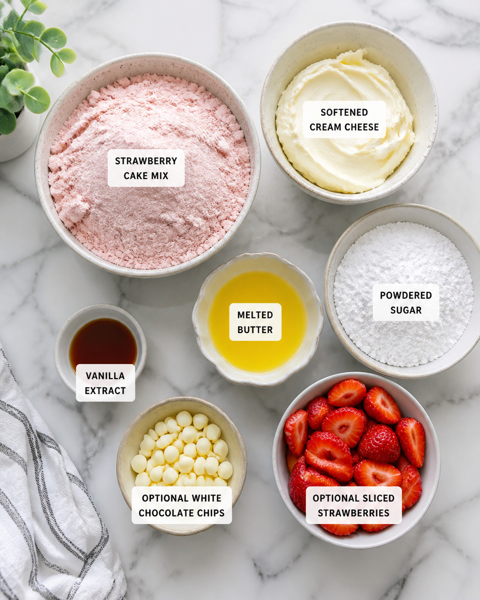 Easy Strawberry Earthquake Cake — Cream Cheese Swirl