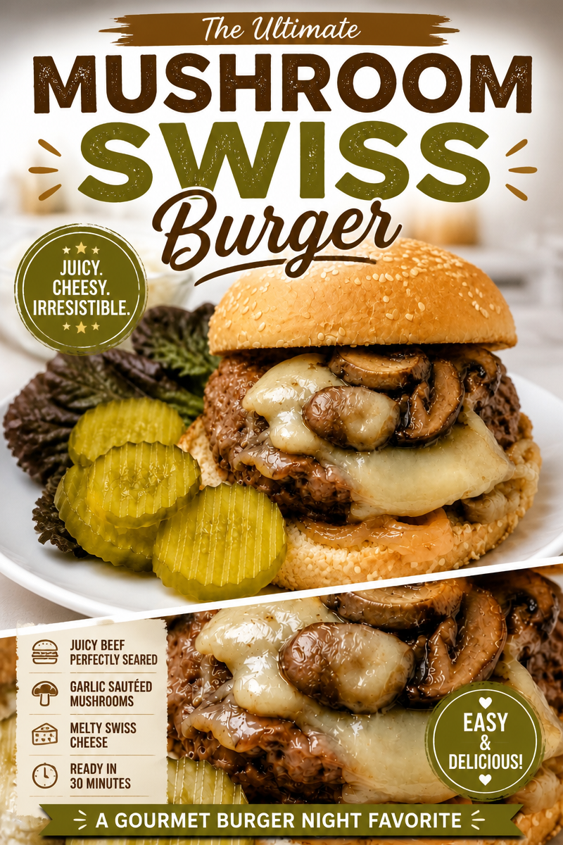 Mushroom Swiss Burger Foil Packets