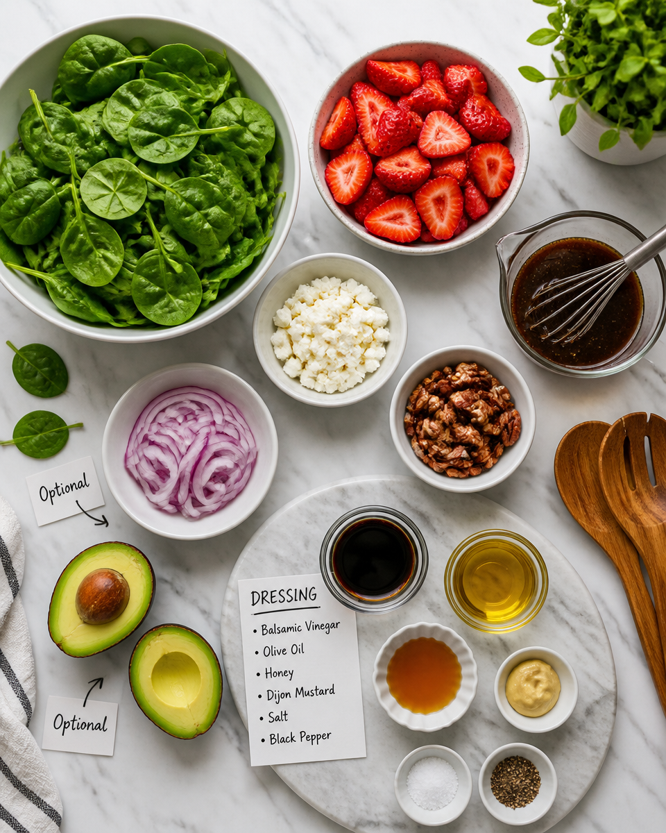 Strawberry Spinach Salad