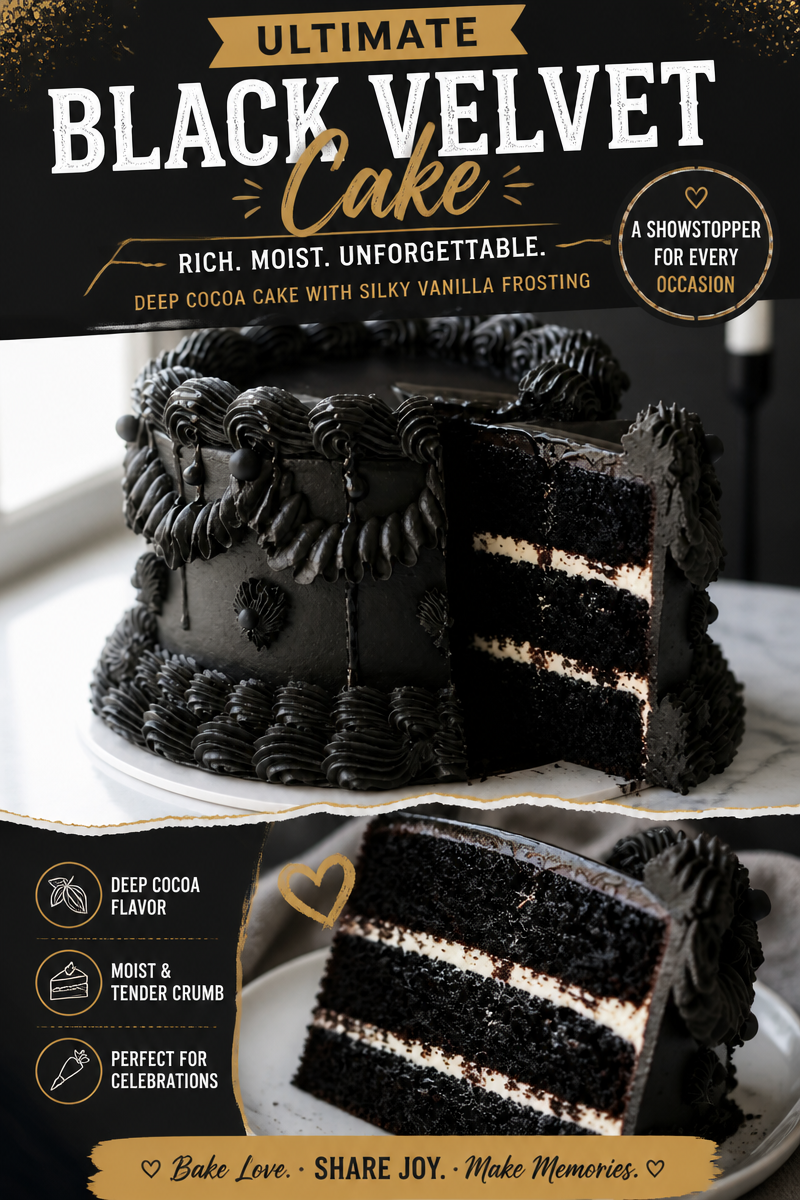 Easy Halloween Cake — Black Velvet