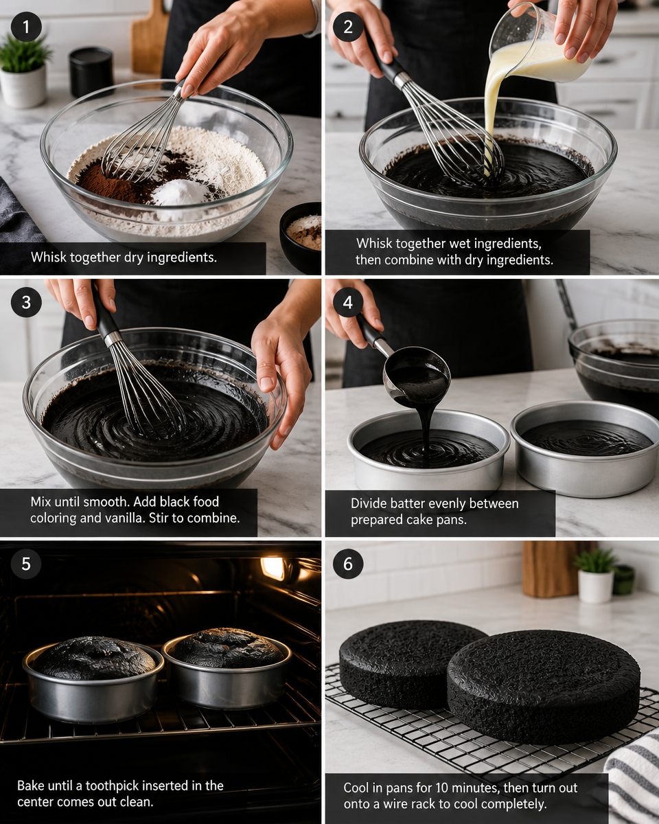 Easy Halloween Cake — Black Velvet