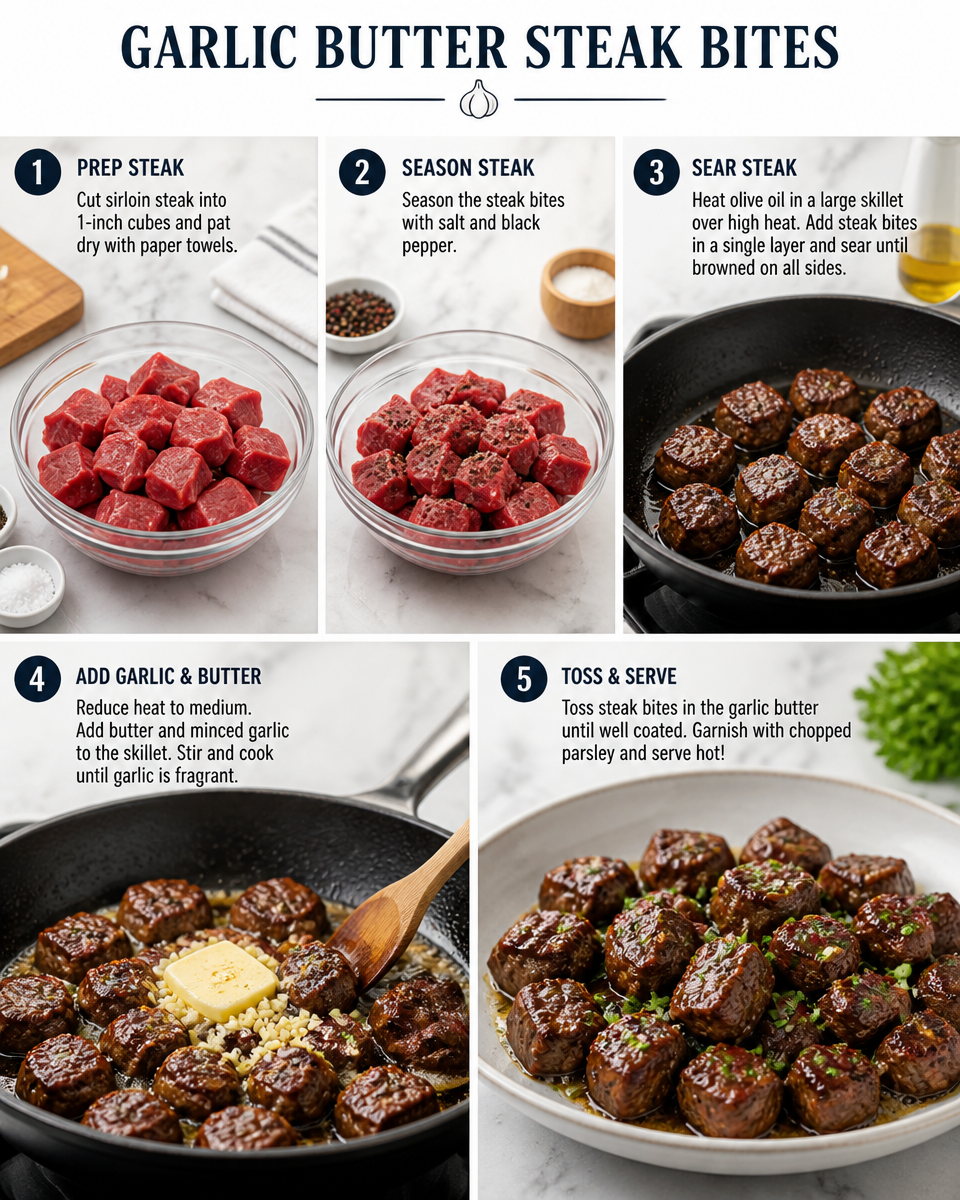 Easy Garlic Butter Steak Bites
